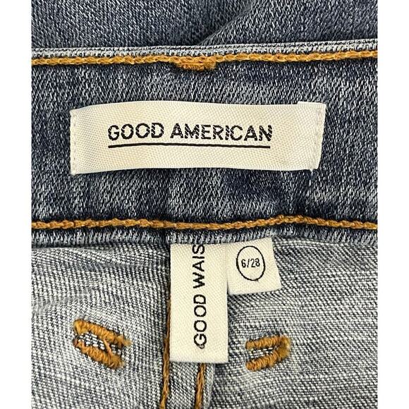 Good American Good Waist Athletic Stripe Jeans High Rise Skinny Leg Size 6 / 28 - Picture 4 of 16